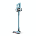 Aspirateur balai sans fil bleu ciel sur fond blanc